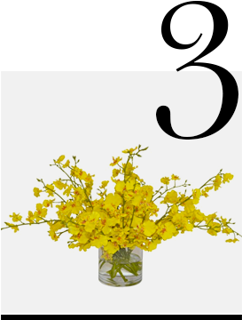 24 Yellow Orchids Arrangement Faux The French Bee - 24" Yellow Orchids Arrangement - Faux - The French (288x445)