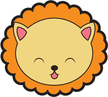 Cute Lion Face Cartoon - Cute Lion Head Clipart Hd (550x536)