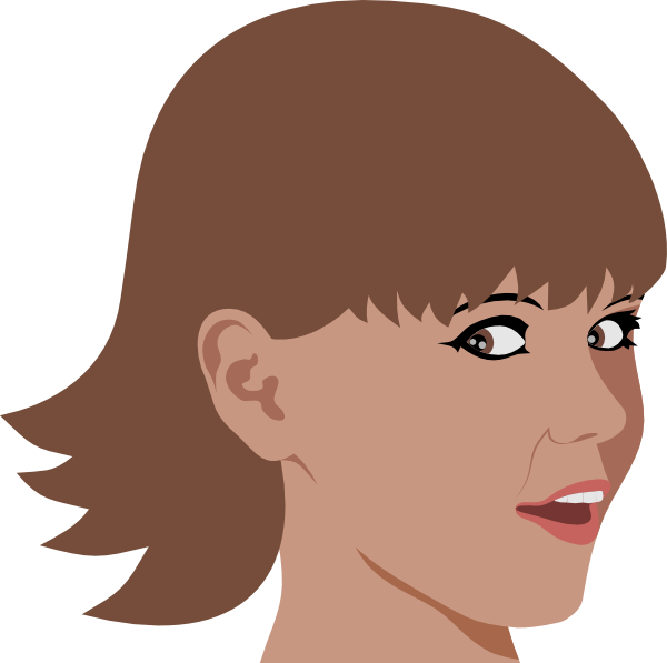 This Free Clip Arts Design Of Girl With Short Hair - Woman With Short Hair Clipart (600x597)