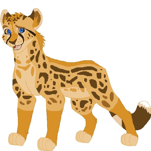 Cute Lion Cartoon Drawing For Kids - Cheetah (738x664)