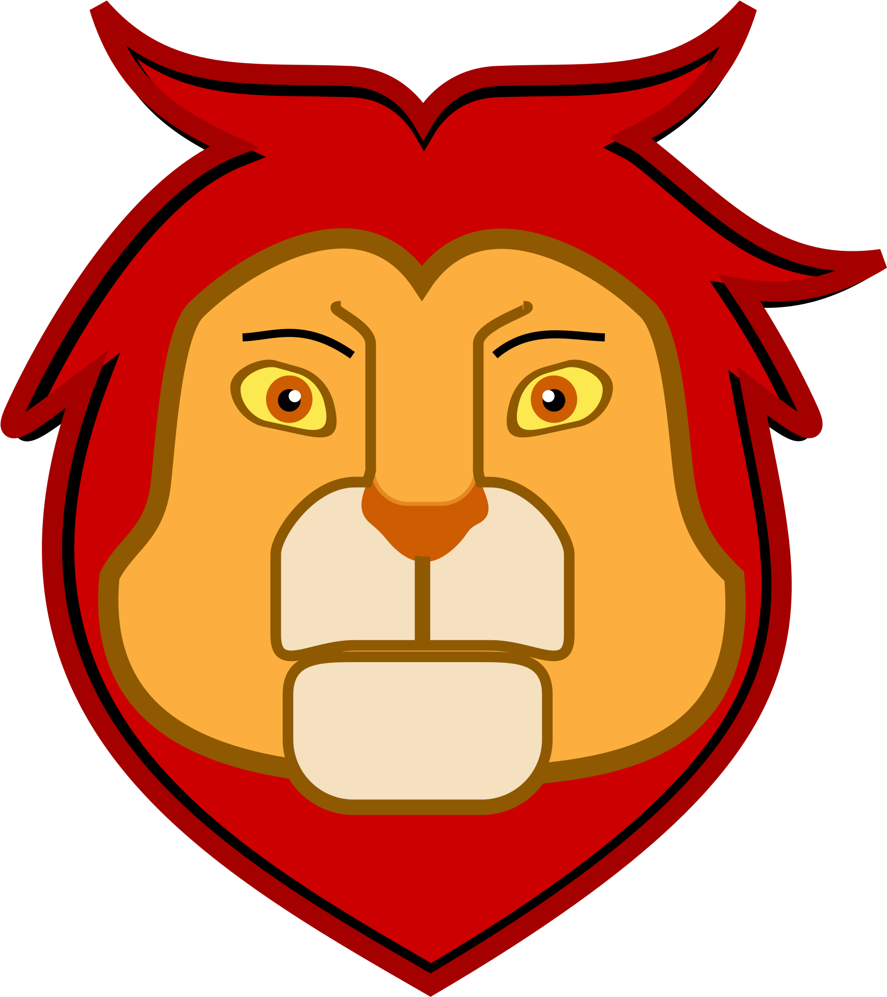 Lion Head Cartoon 21, Buy Clip Art - Clip Art (2000x2000)