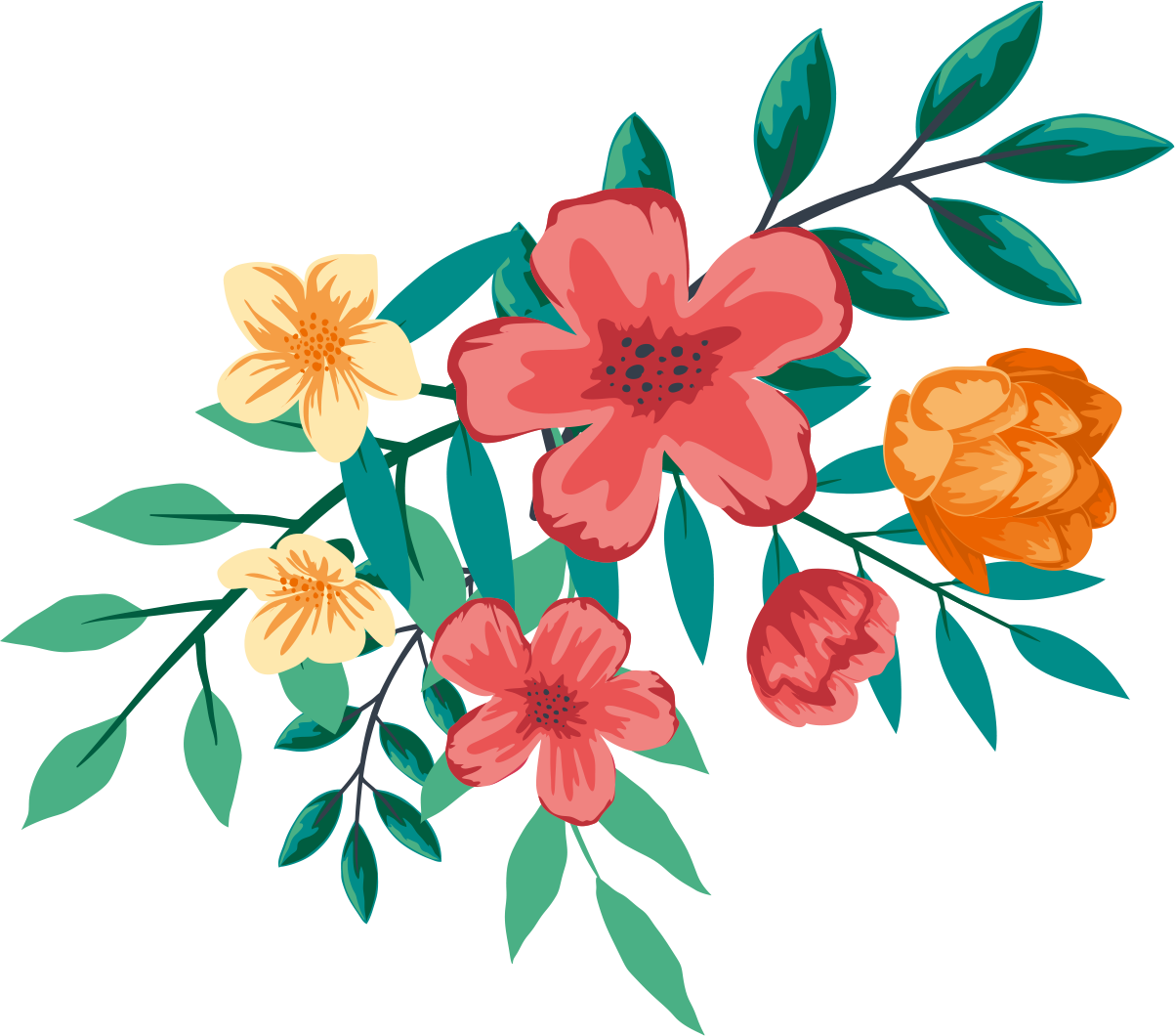 Floral Design Flower Watercolor Painting - Floral Design Png Watercolor (1203x1060)