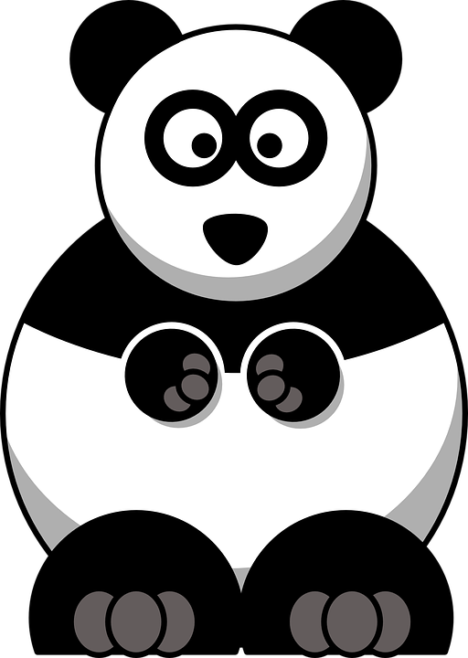 Baby, Face, Cartoon, Funny, Bear, Cute, Fat - Cartoon Panda Clipart (512x720)
