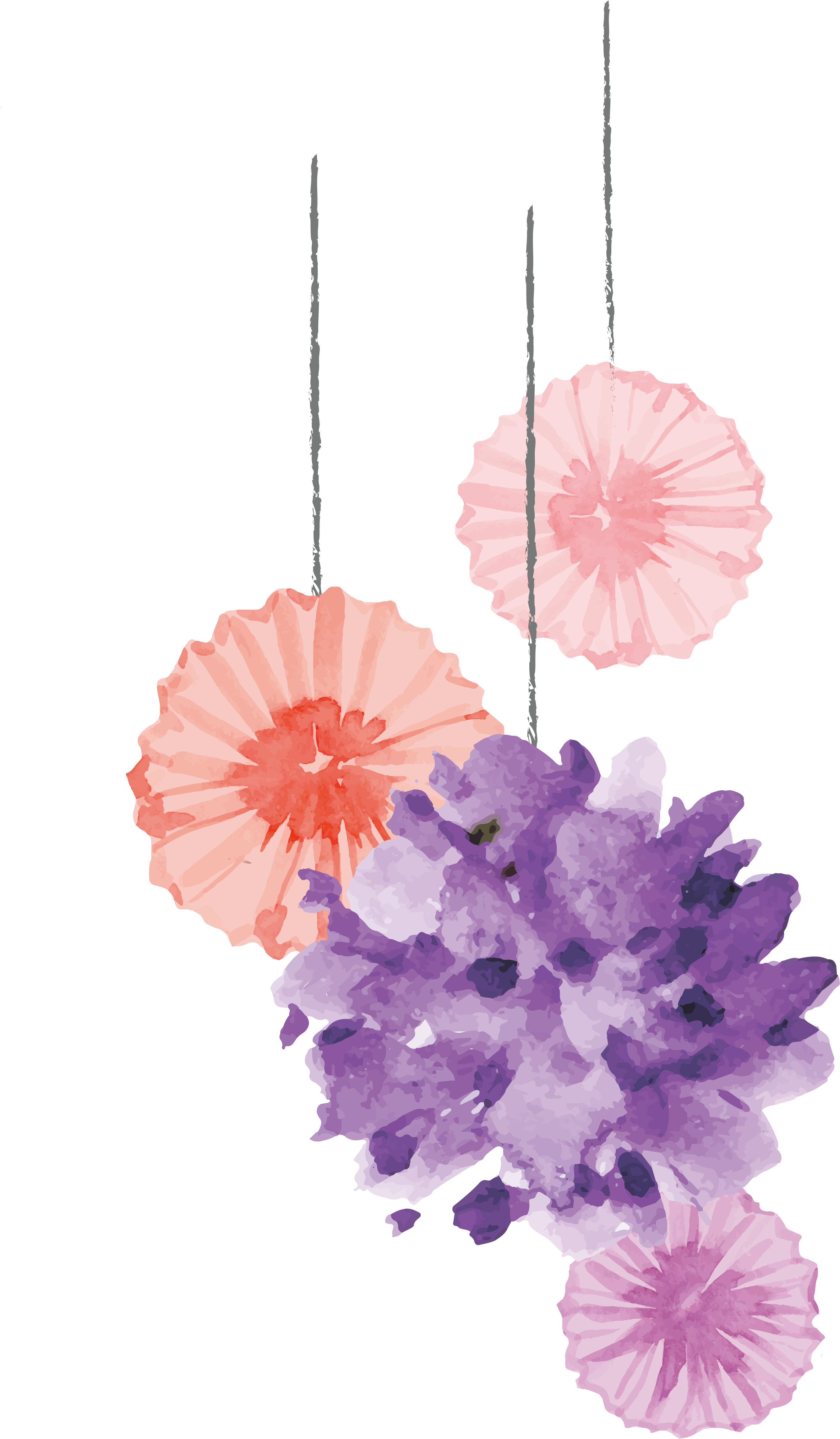 Birthday Cake Wedding Invitation Clip Art - Art Print: Birthday Pom Poms By Kimberly Allen : 19x13in (2674x4579)