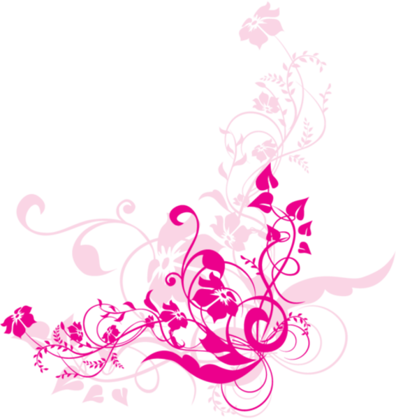 Pink Flower Design Png (567x600)