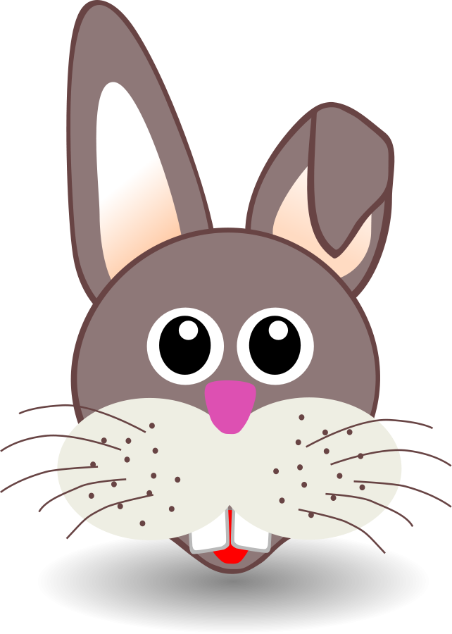 Free Vector Funny Bunny Face - Clip Art Rabbit Face (642x900)