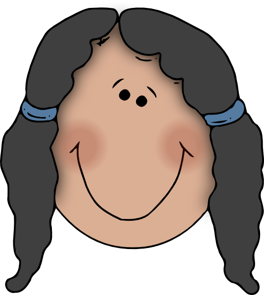 Girl Face Cartoon Clip Art At Clker - Clip Art Of Girl Face (1717x1920)