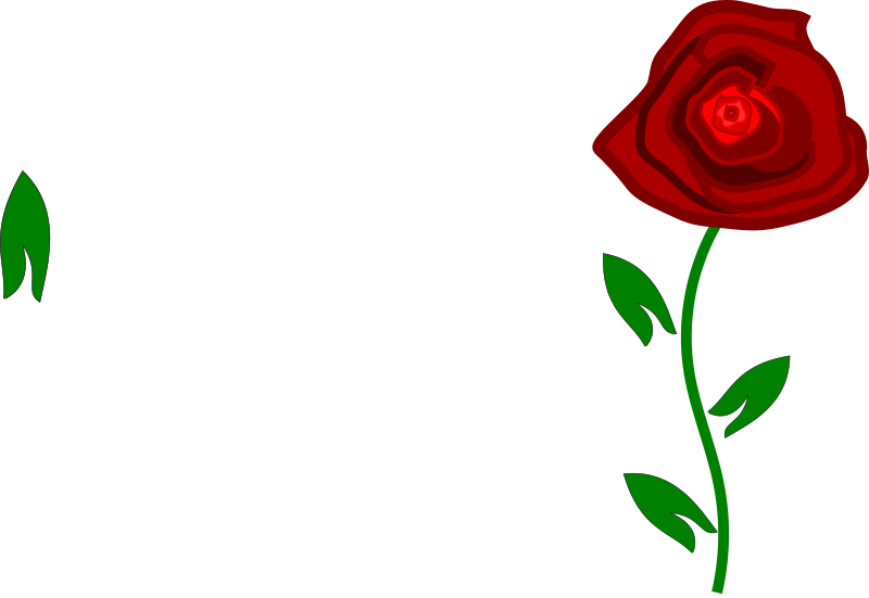 Red Rose Clip Art At Clker - Rosa Vermelha Desenho Png (1088x750)