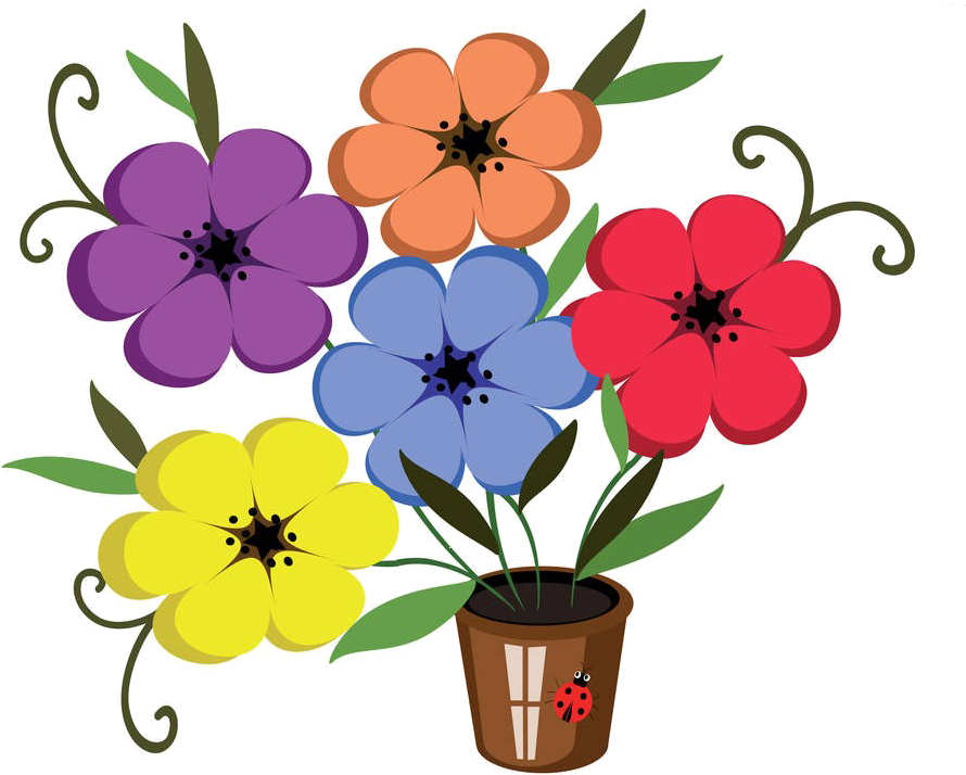 Flower Drawing Clip Art - Flower Drawing Clip Art (1000x750)