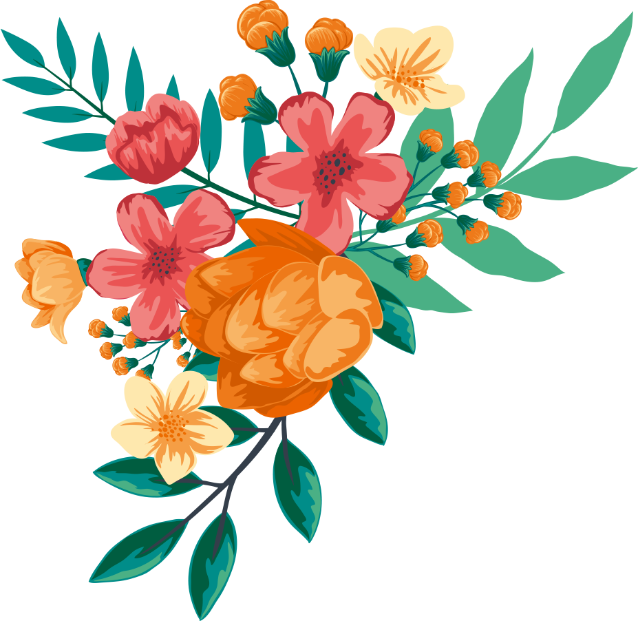 Floral Design Watercolor Painting Flower - Girlfriend, Floral Wreath And Floral Bouquet With Butterflies (927x902)