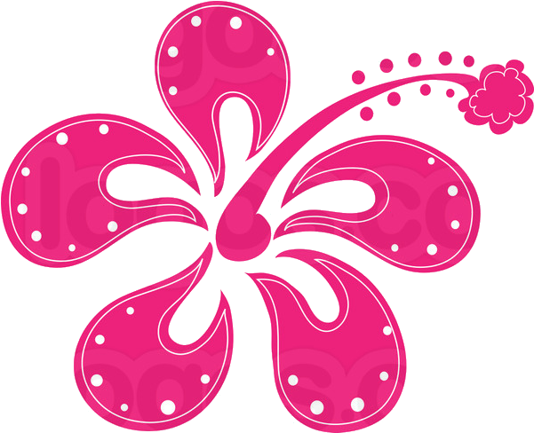 Hot Pink Flower Png By Hanabell1 - Hibiscus Clip Art (600x620)