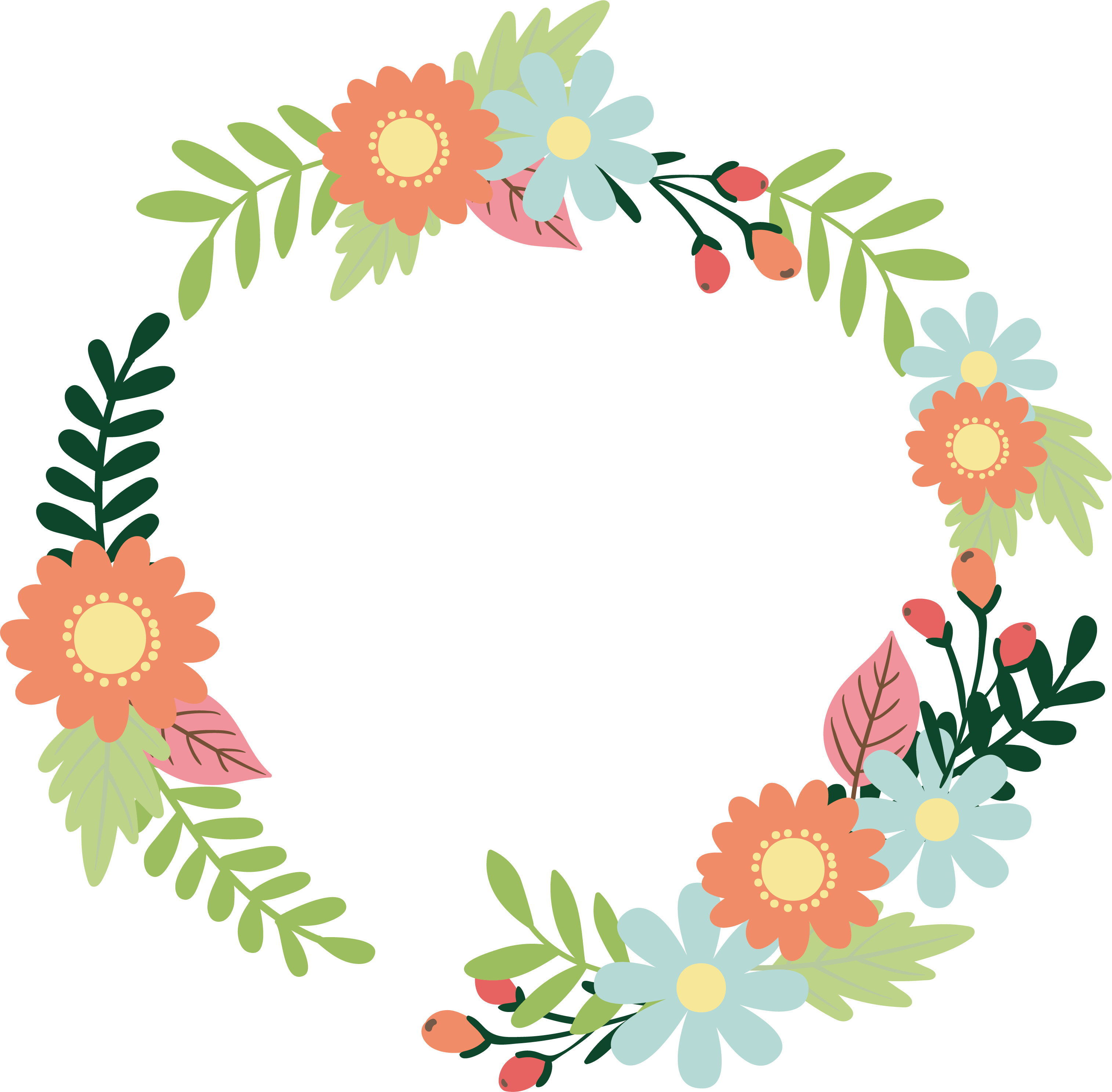 Floral Design Flower Garland Download - Portable Network Graphics (3030x2976)