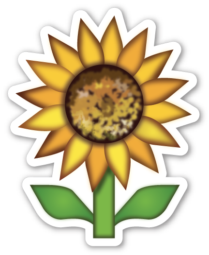 Sunflower - Emoticones De Whatsapp Girasol (432x525)