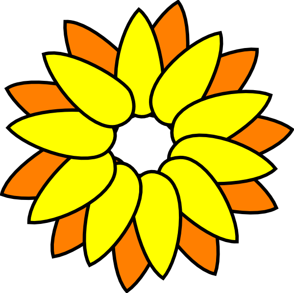 Easy To Draw Sunflower (600x598)