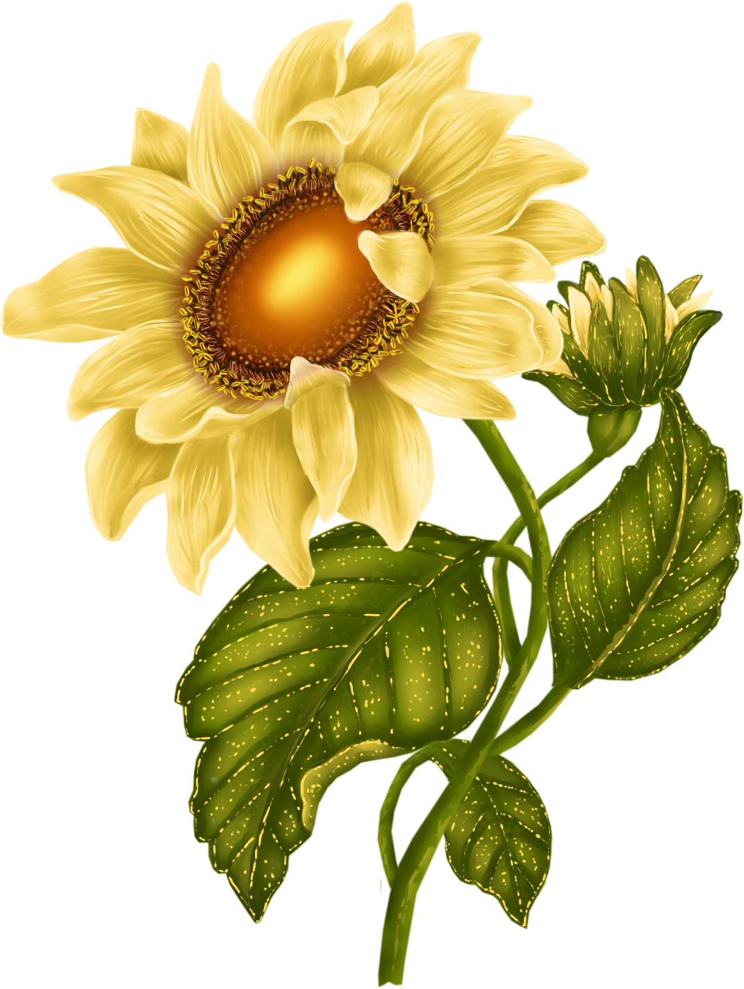 Scrap - Purple Sunflower (1071x1424)