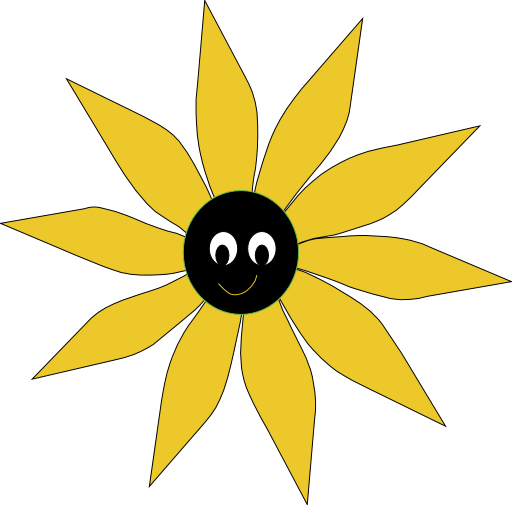Yellow Sun Flower - Svg-edit (512x505)