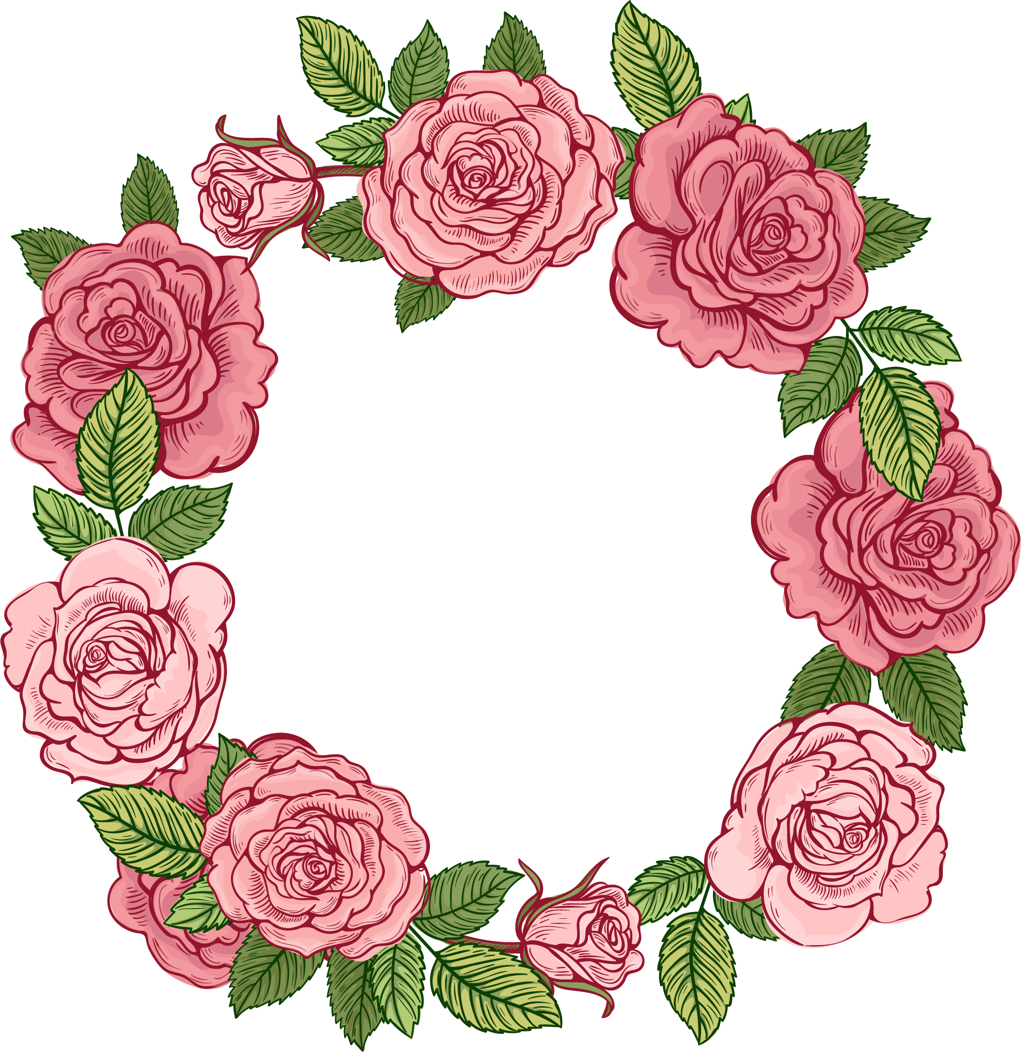 Roses Frame - Pink (1985x2045)