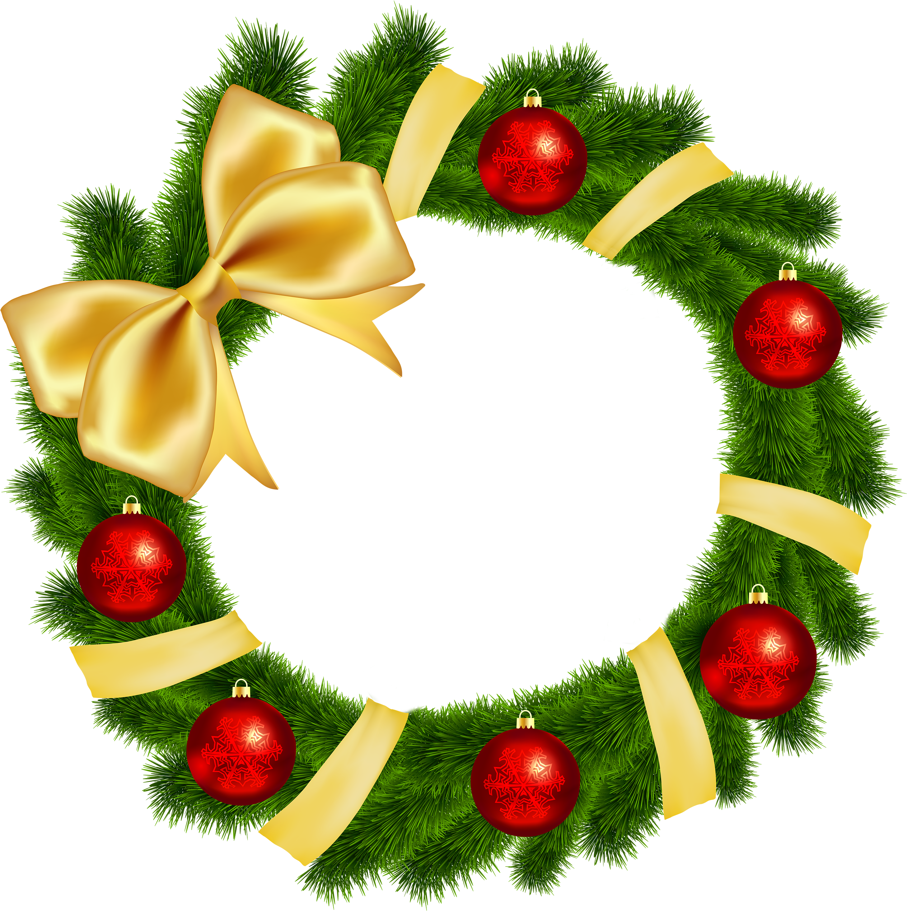 Wreath Clipart Bow - Christmas Wreath Clipart Transparent (3000x3014)