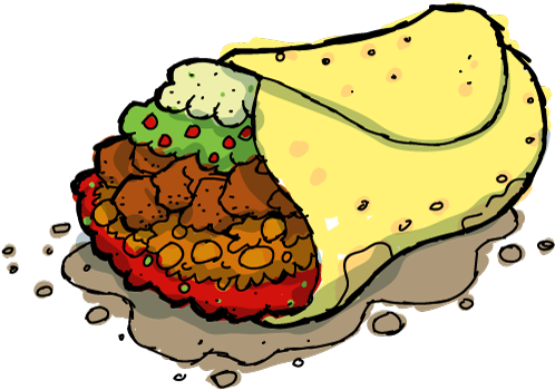 Burrito Clipart - Burrito Clipart (600x458)