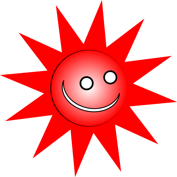 Smiley Red Sun Clip Art At Clker - Johannes Itten 12 Hue Color Wheel (600x600)