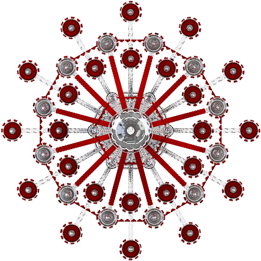 Lámpara De Araña De Bacará Lustre Zenith - Kaleidoscope (1000x1000)