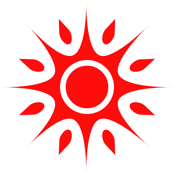 Red Sun Clip Art At Clker - Amar Te Duele (600x600)