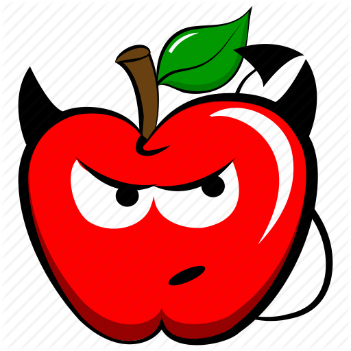 Angry - Apples Cartoon (512x512)