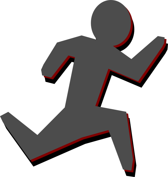 Stick Figure Running Drawing Clip Art - Stickman Running (570x598)
