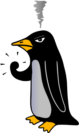 Angry Cartoon 7, Buy Clip Art - Angry Penguin (424x600)