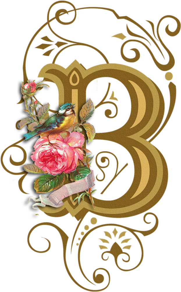 Letter - B - Decorated B (719x1024)