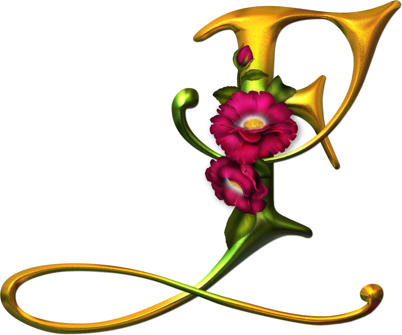 706b9-fcopy - Alfabeto Dorado Con Flores Rosas (1328x1108)