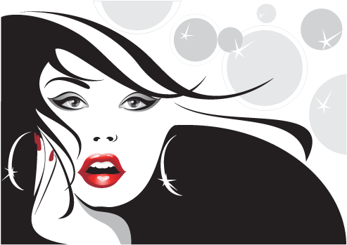 Female Portrait Illustration - Hair Salon Gift Certificate Samples (500x500)