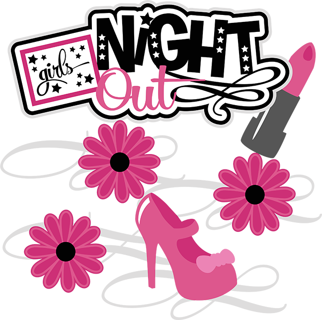 Ladies Night Clipart Search Results Template Psd Coju7t - Girls Night Out Lipstick (648x642)