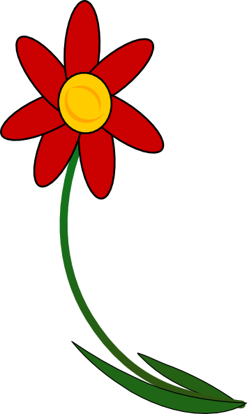 Bent Flower Clip Art At Clker - Bent Flower Clip Art (354x592)
