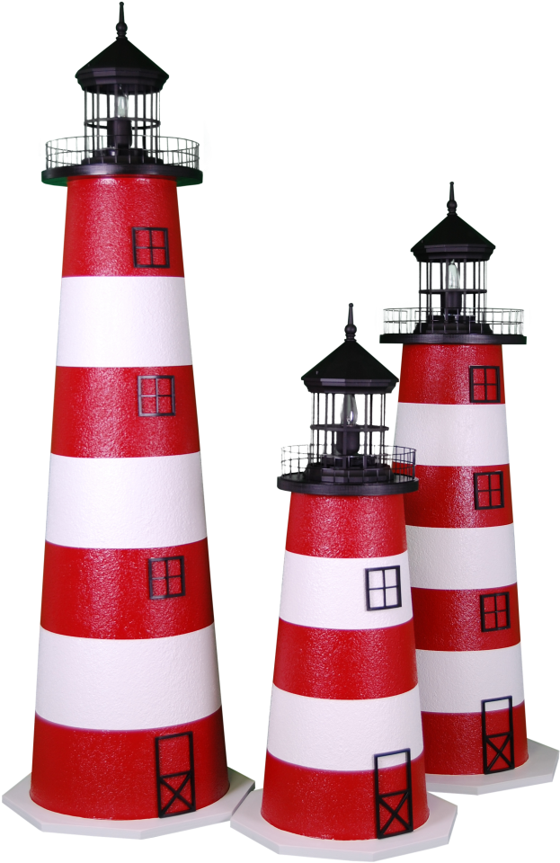 Assateague Lighthouse - Eline Stucco - 5 Foot Assateague E-line Stucco Lighthouse (681x1024)
