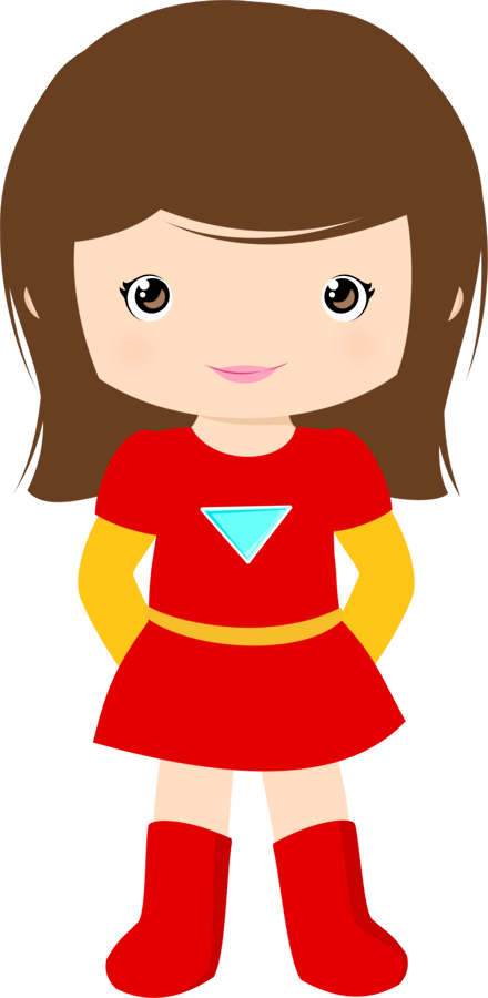Minus - Red Superhero Girl Clipart (440x900)