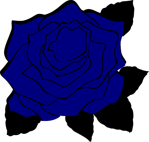 Blue Rose Svg File - Rose (600x572)