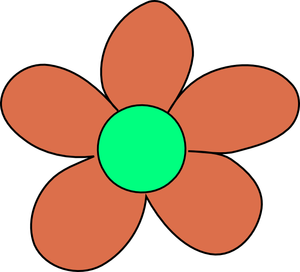 Orange Flower - Scalable Vector Graphics (600x545)