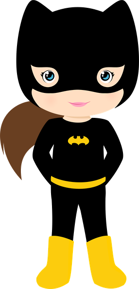 Free Png,logo,coloring Pages Batgirl Clipart - Superheroes Animados Niños (286x591)
