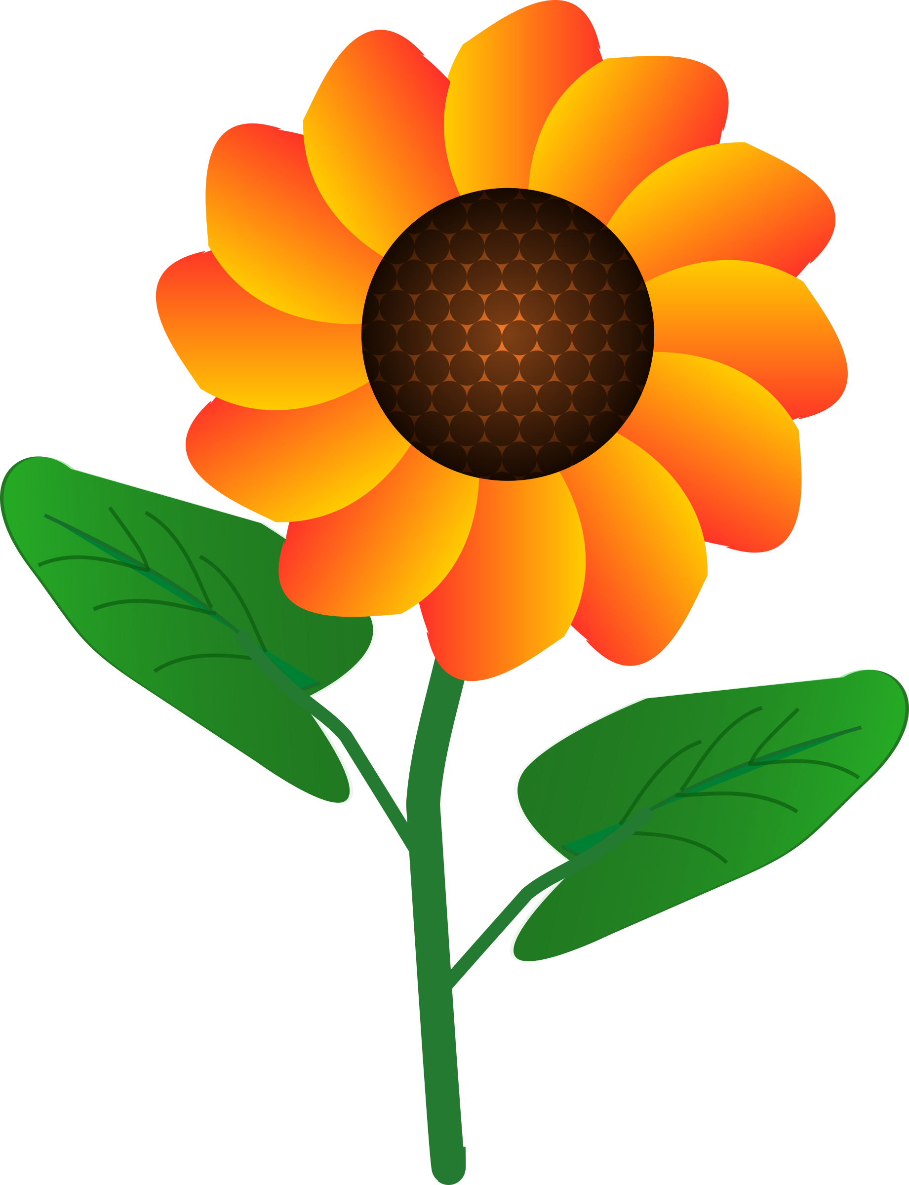 Flower By @tadmac, A Simple Cartoon Flower, On @openclipart - Portable Network Graphics (1841x2400)