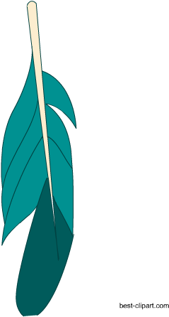 Teal Feather, Free Clip Art Image - Clip Art (450x450)
