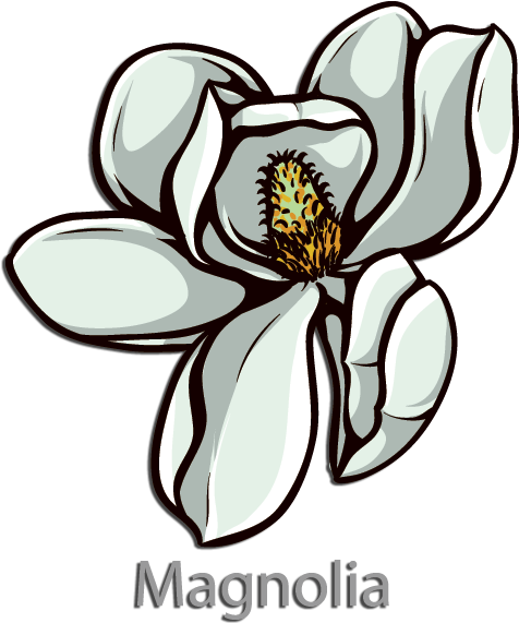 Kappa Alpha Order Flower Magnolia - Floral Flower Wall Decal - Vinyl Car Sticker - Uscolor044 (600x600)