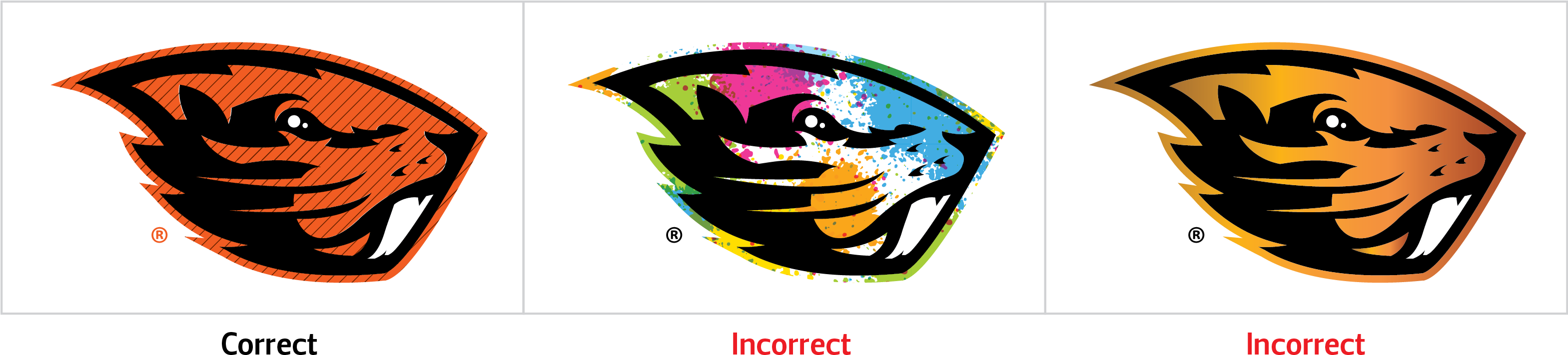 Beaver Logo University Relations And Marketing Oregon - Oregon State Beavers Team Logo Car Magnet (3137x731)