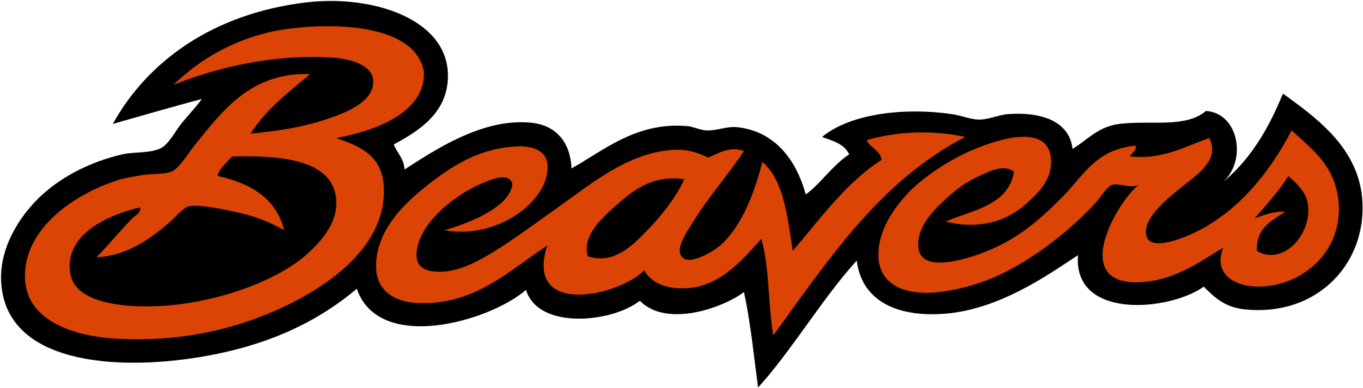 File Oregon State Beavers Wordmark Svg Wikimedia Commons - Oregon State Beavers Logo (2000x583)