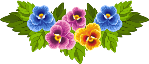 Bzikolya Альбом «цветы» На Яндекс - Pansies In Pink And Blue - Glass Picture Pendant On (500x500)