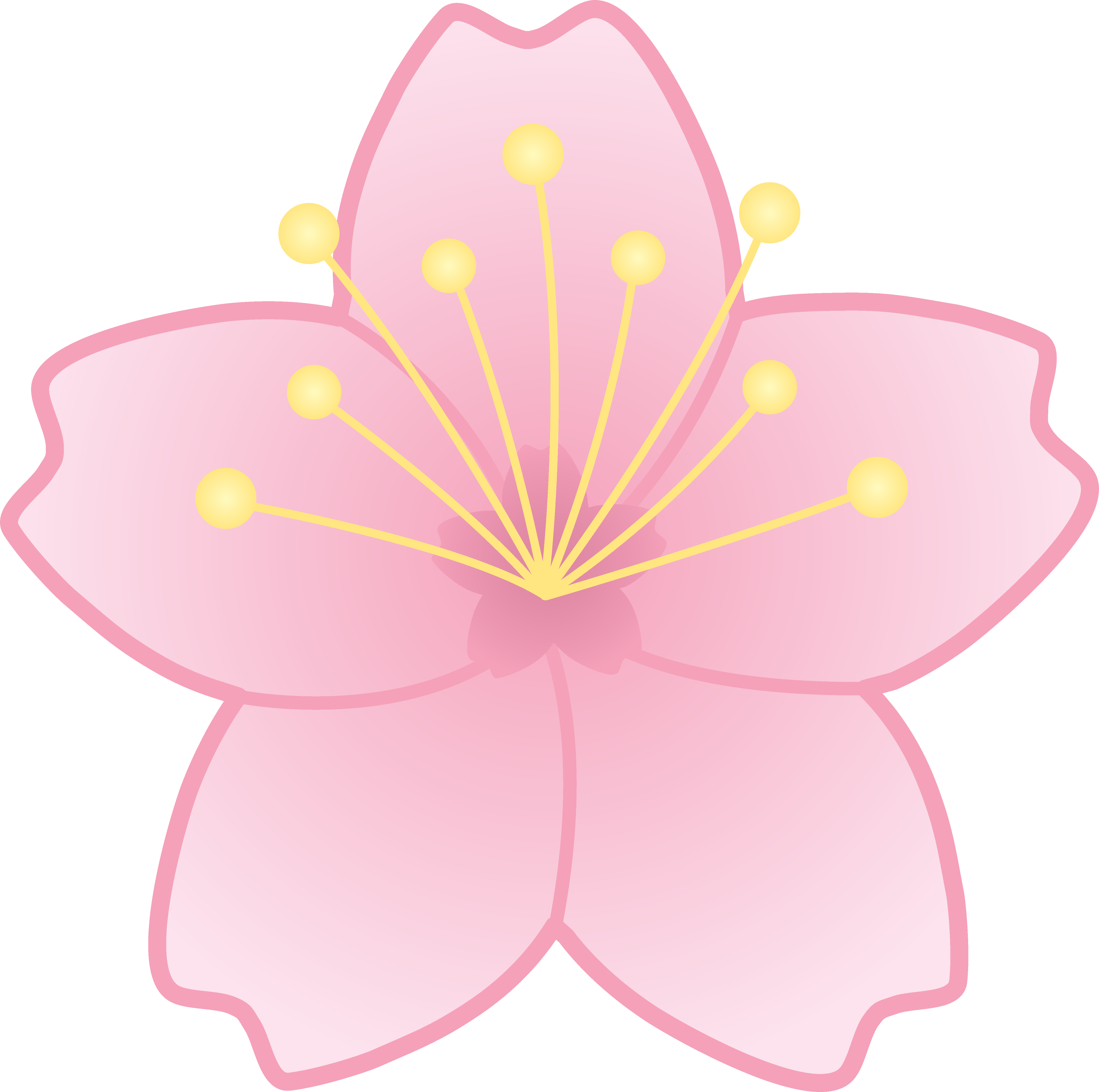 Cherry Blossoms Clipart - Animated Cherry Blossom Flower (5063x5032)