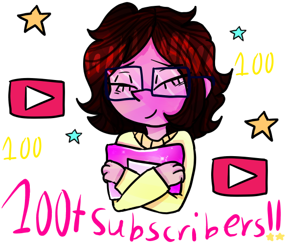 Thank You So Much For 100 Subs By Alicupcake12356 On - Cartoon (682x559)