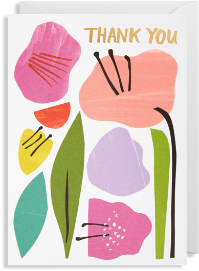 Thank You Flowers Greeting Card - Greeting Card (560x600)