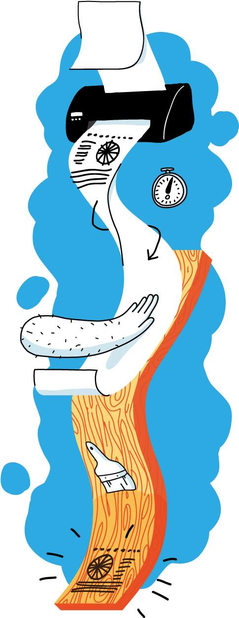 Editorial Illustration About Differences Of Using Inkjet - Printing (656x1400)