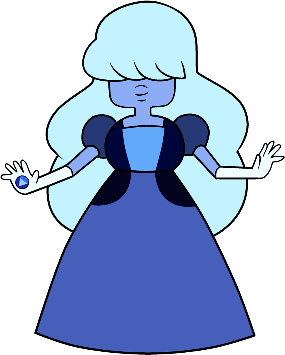 The Form From Three Gems And A Baby - Sapphire Forms Steven Universe (1000x1286)